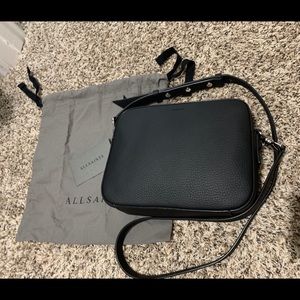 AllSaints Captain Lea Leather square crossbody bag